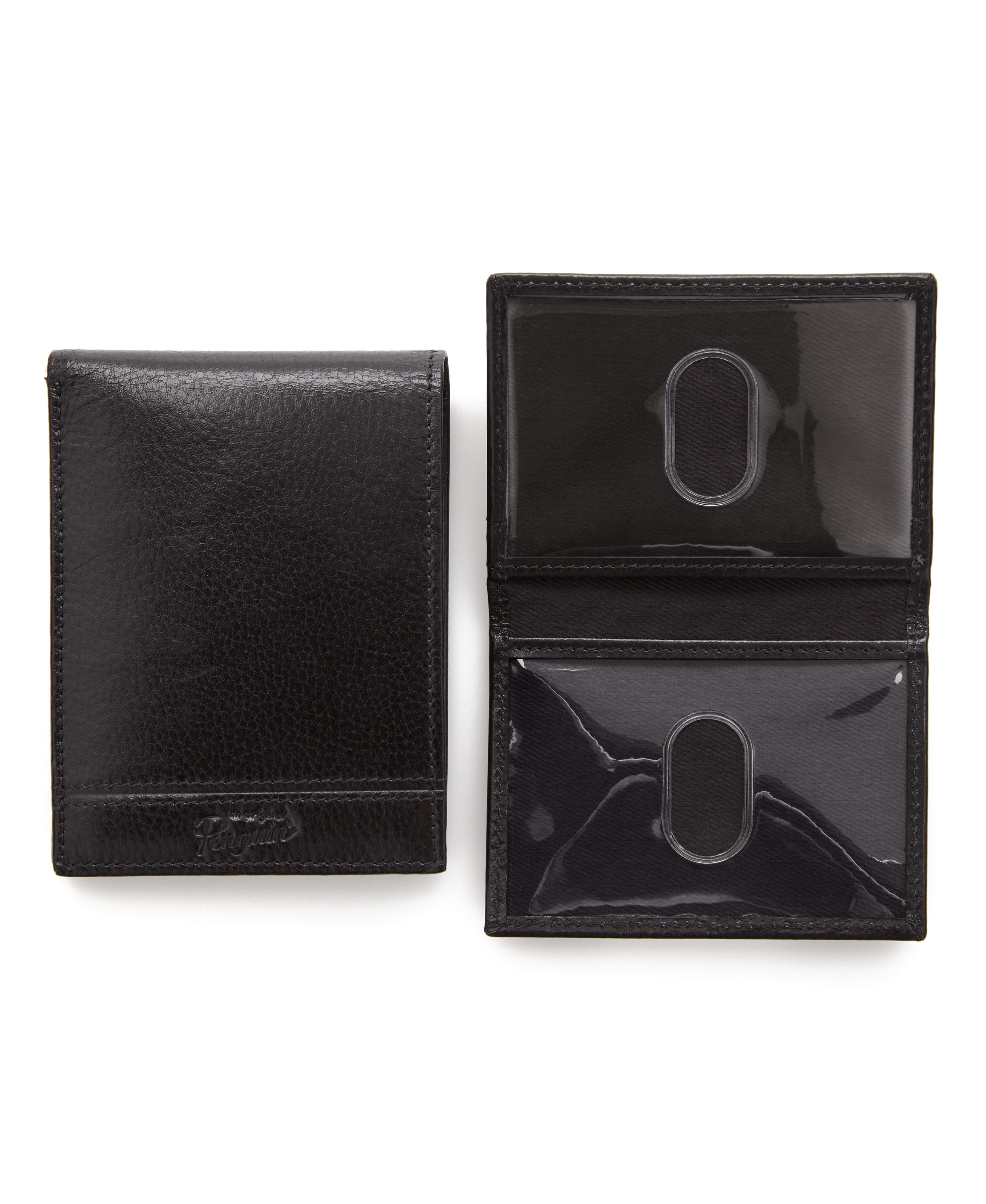 『BW WALLET BLK×SV』 Glazed Bifold Wallet – Original Penguin US