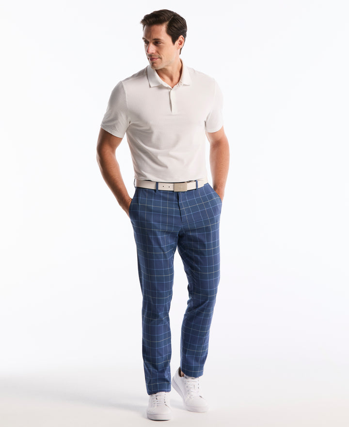 Glenn Plaid Flat Front Pant (Black Iris) 