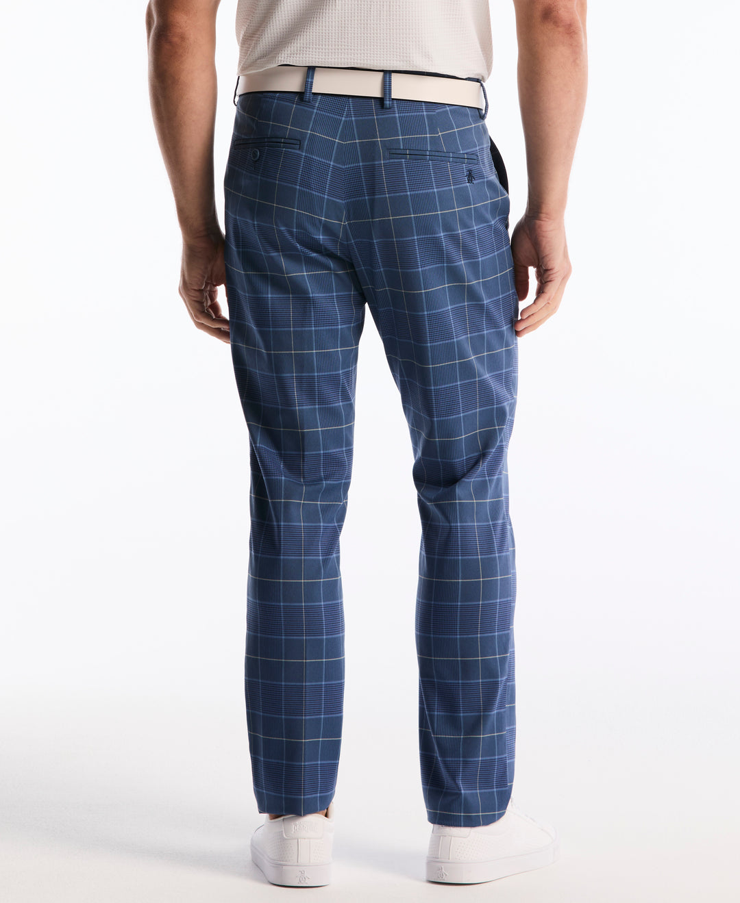 Glenn Plaid Flat Front Pant (Black Iris) 