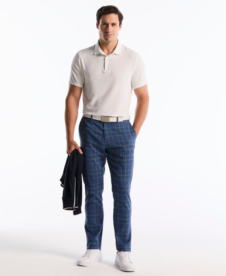Glenn Plaid Flat Front Pant (Black Iris) 