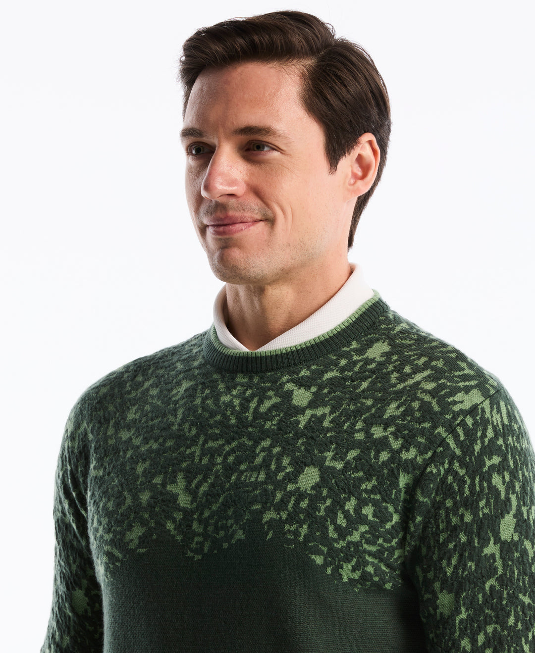 Golf Cart Jacquard Sweater (Camping Green) 