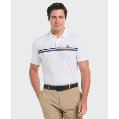 "Got Game" Stripe Novelty Golf Polo-Golf Polos-Bright White-S-Original Penguin