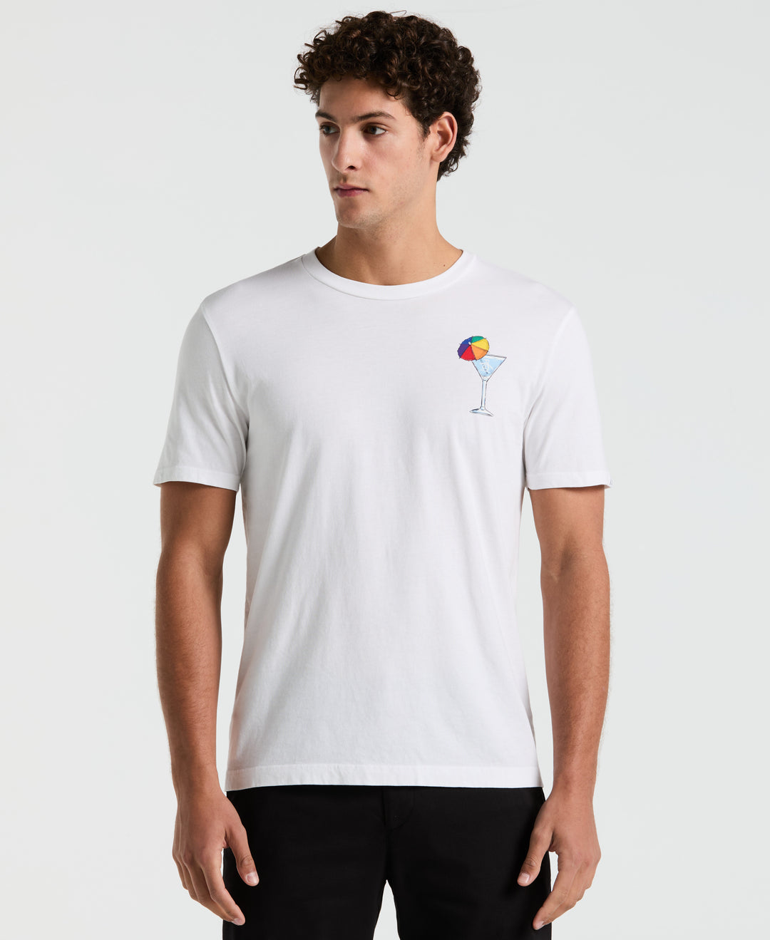 Jersey Graphic Pride Cocktails Tee (Bright White) 
