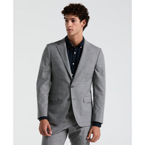Navy Plaid Suit Separate Jacket (Navy) 