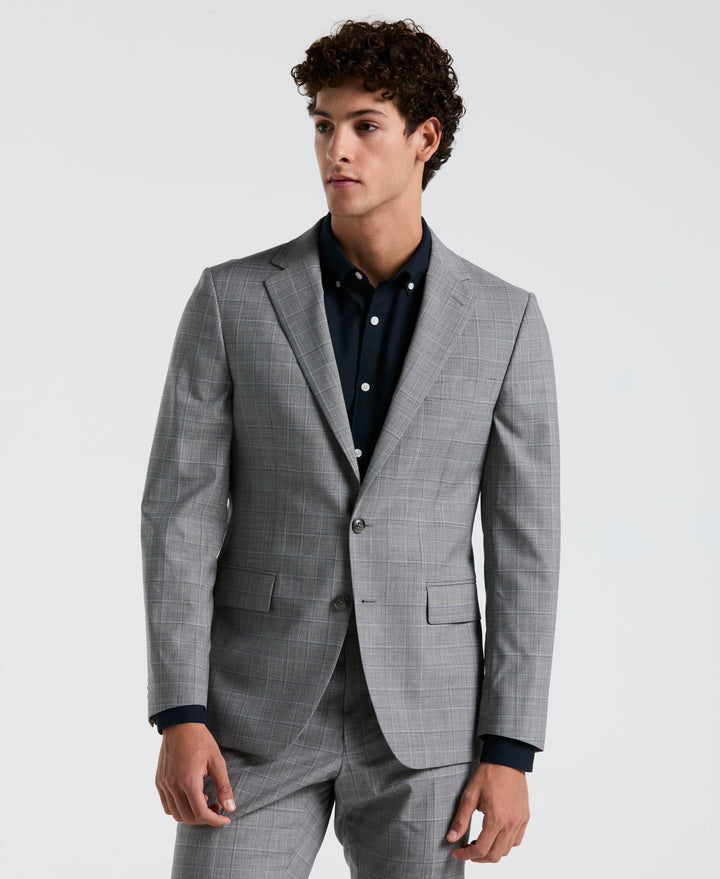 Navy Plaid Suit Separate Jacket (Navy) 