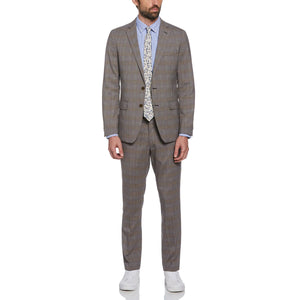 Grey Glenn Plaid Wool Blend Two Piece Suit (Grey) 