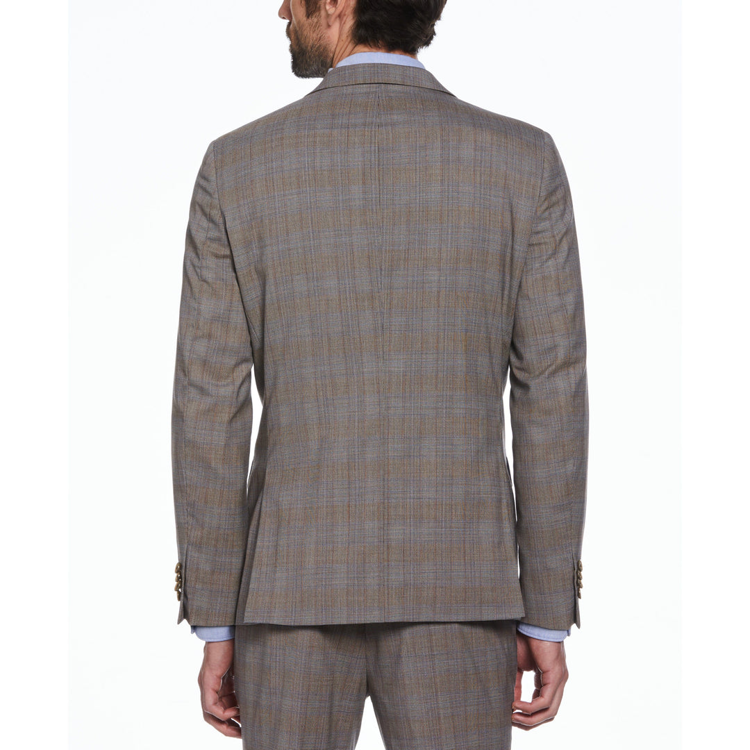 Grey Glenn Plaid Wool Blend Two Piece Suit (Grey) 