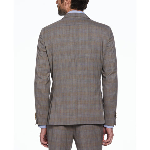 Grey Glenn Plaid Wool Blend Two Piece Suit (Grey) 