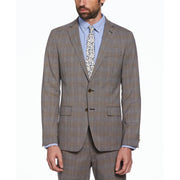 Grey Glenn Plaid Wool Blend Two Piece Suit (Grey) 