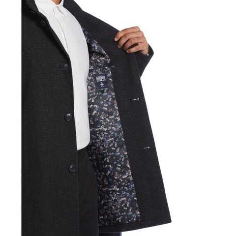 Gunmetal Palmas Herringbone Coat  (Gunmetal) 