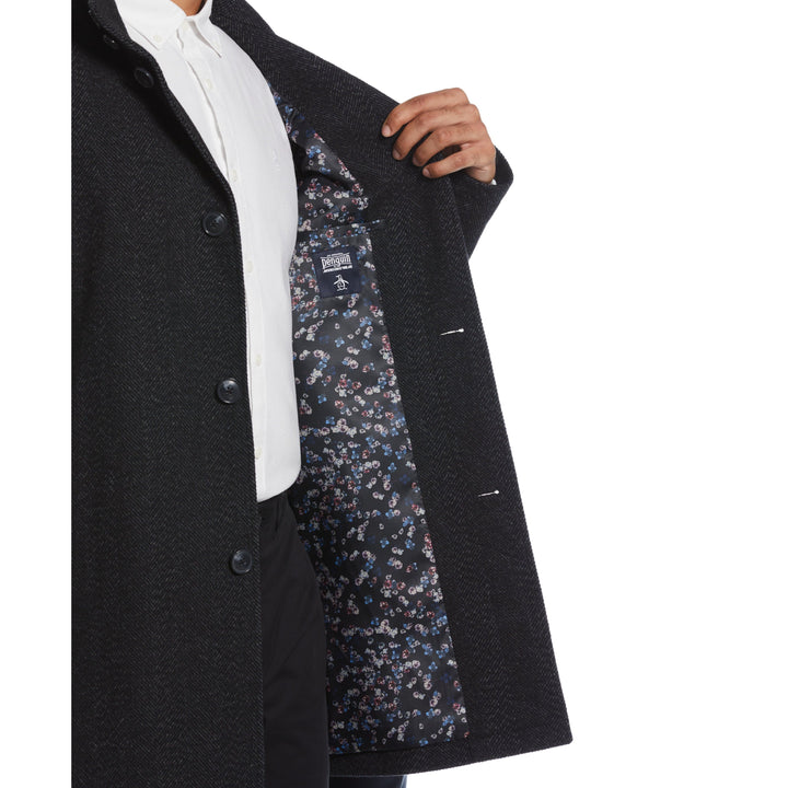 Gunmetal Palmas Herringbone Coat | Original Penguin US