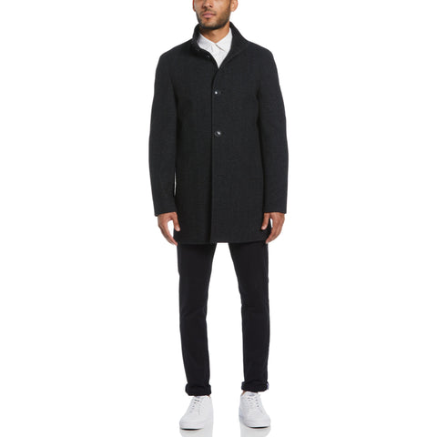 Gunmetal Palmas Herringbone Coat  (Gunmetal) 