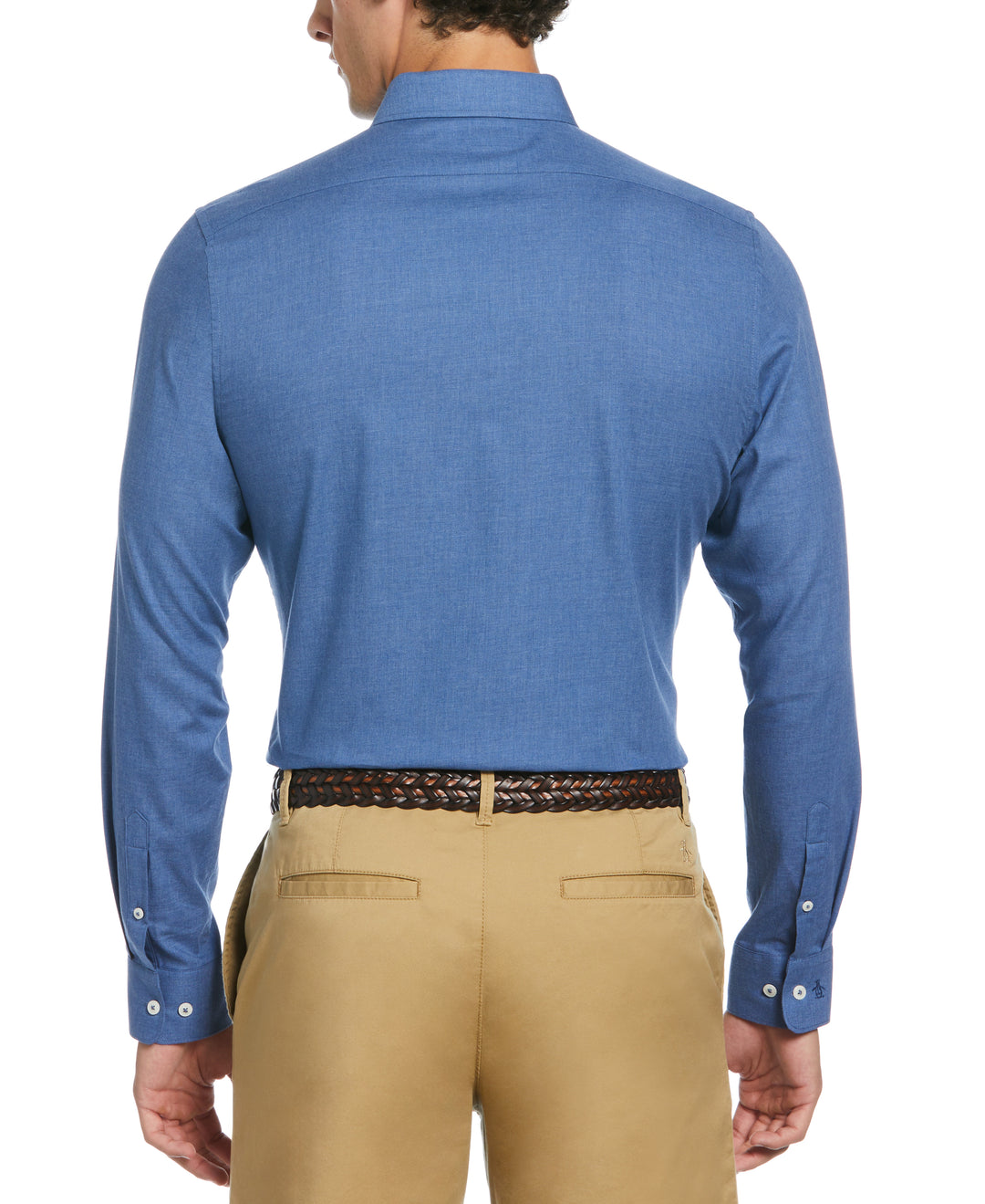 Harrington Chambray Dress Shirt  (Blue) 