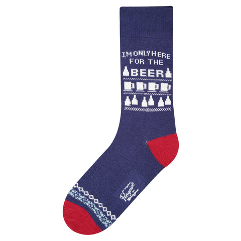 Here for the Beer Sock (Navy) 