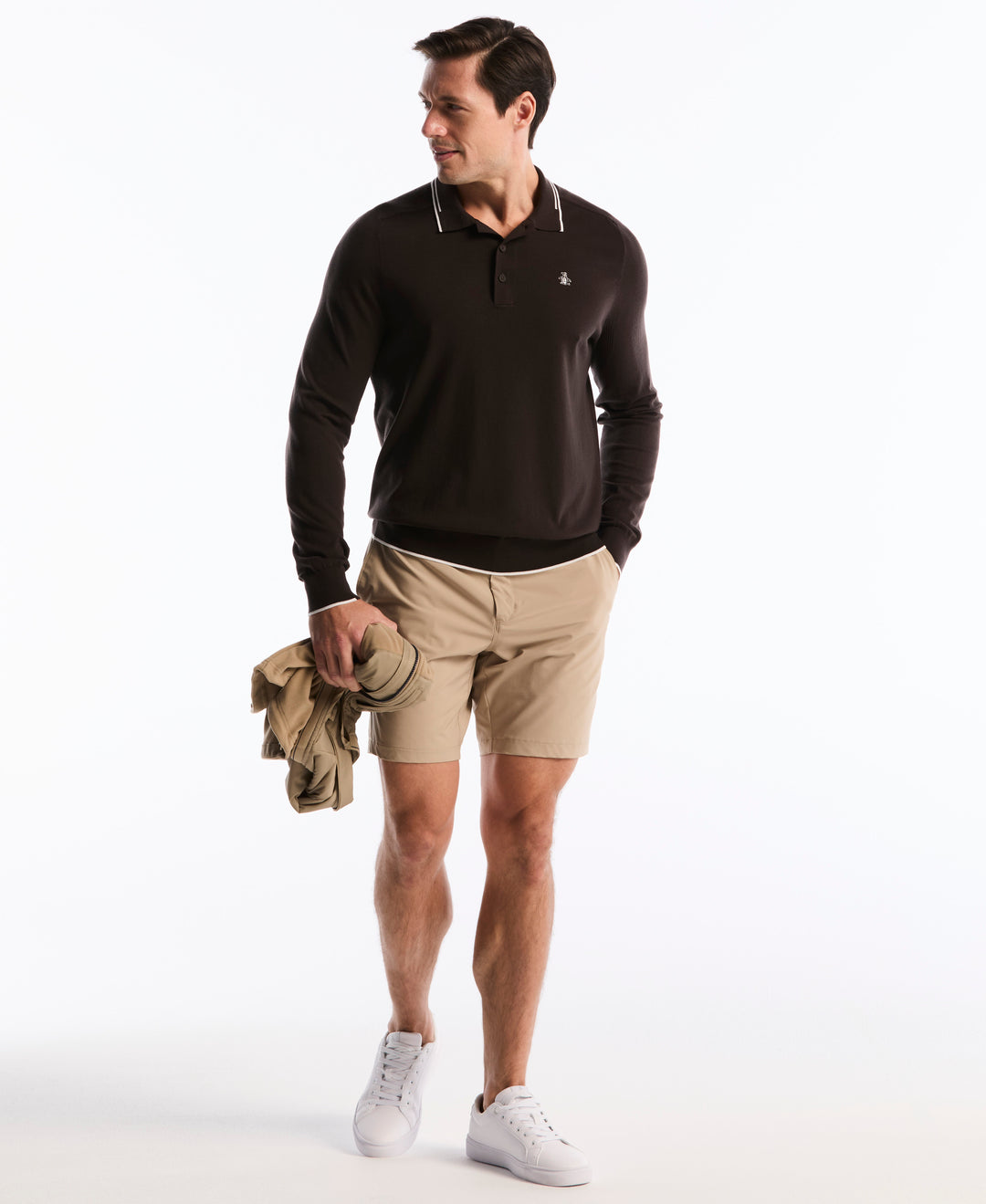 Heritage Contrast Tipping Golf Sweater-Golf Sweater-Original Penguin