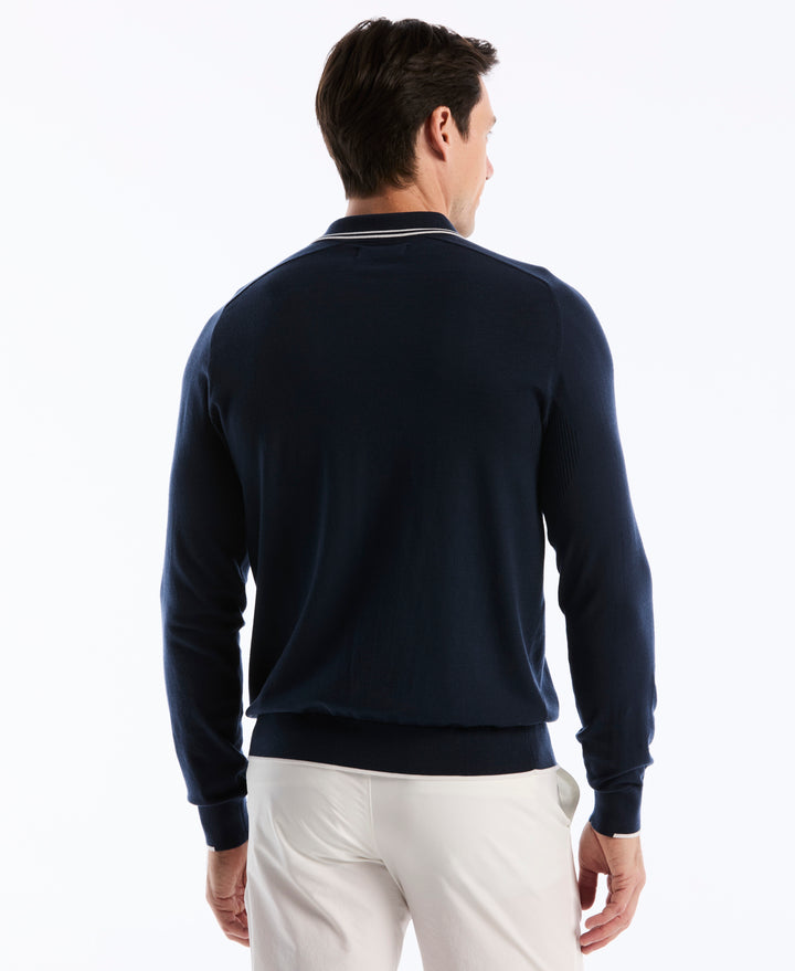 Heritage Contrast Tipping Golf Sweater-Golf Sweater-Original Penguin