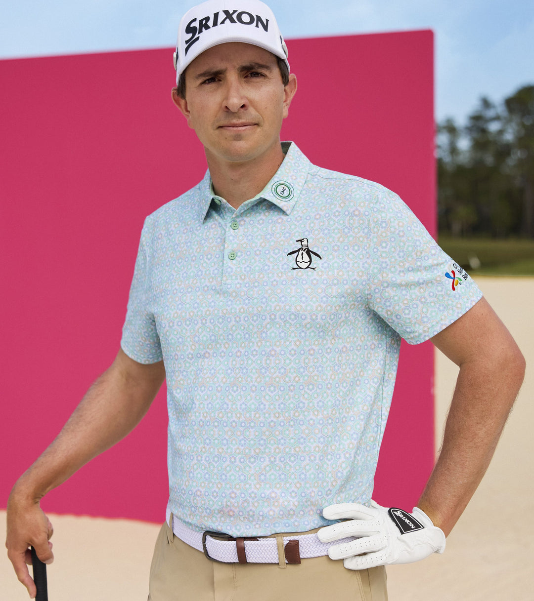 Heritage Framed Floral Golf Polo-Golf Polos-Original Penguin
