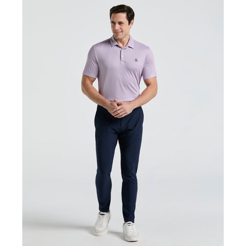 Heritage Herringbone Print Golf Polo (Lilac Sachet) 