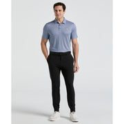 Heritage Herringbone Print Golf Polo (Black Iris) 