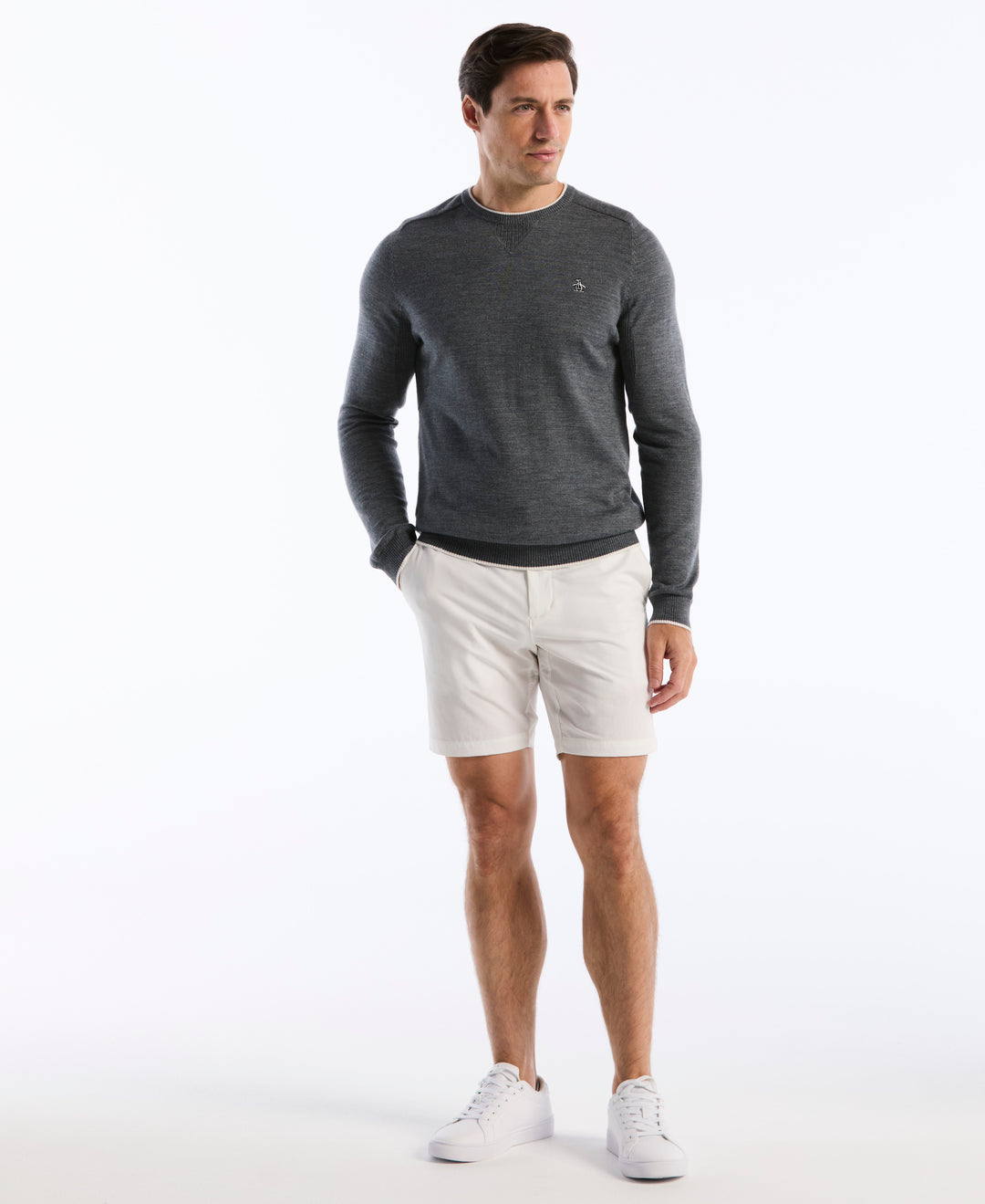 Heritage Merino Wool Golf Sweater (Quiet Shade Xinao Hthr) 
