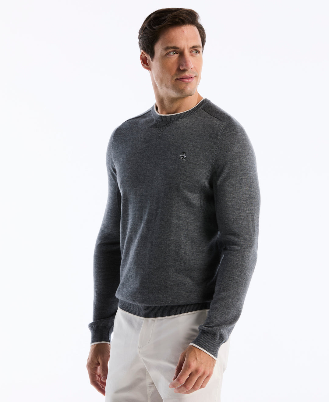 Heritage Merino Wool Golf Sweater (Quiet Shade Xinao Hthr) 