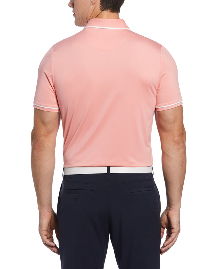 Oversized Pete Tipped Short Sleeve Golf Polo Shirt (Strawberry Pink) 