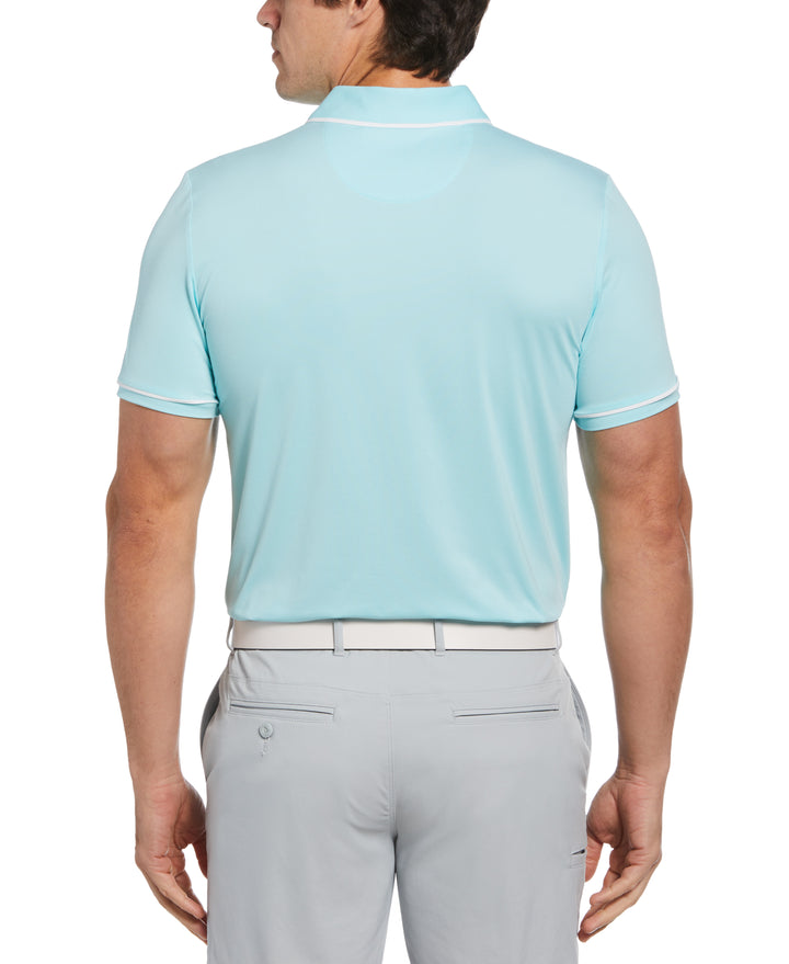 Oversized Pete Tipped Short Sleeve Golf Polo Shirt (Tanager Turquoise) 