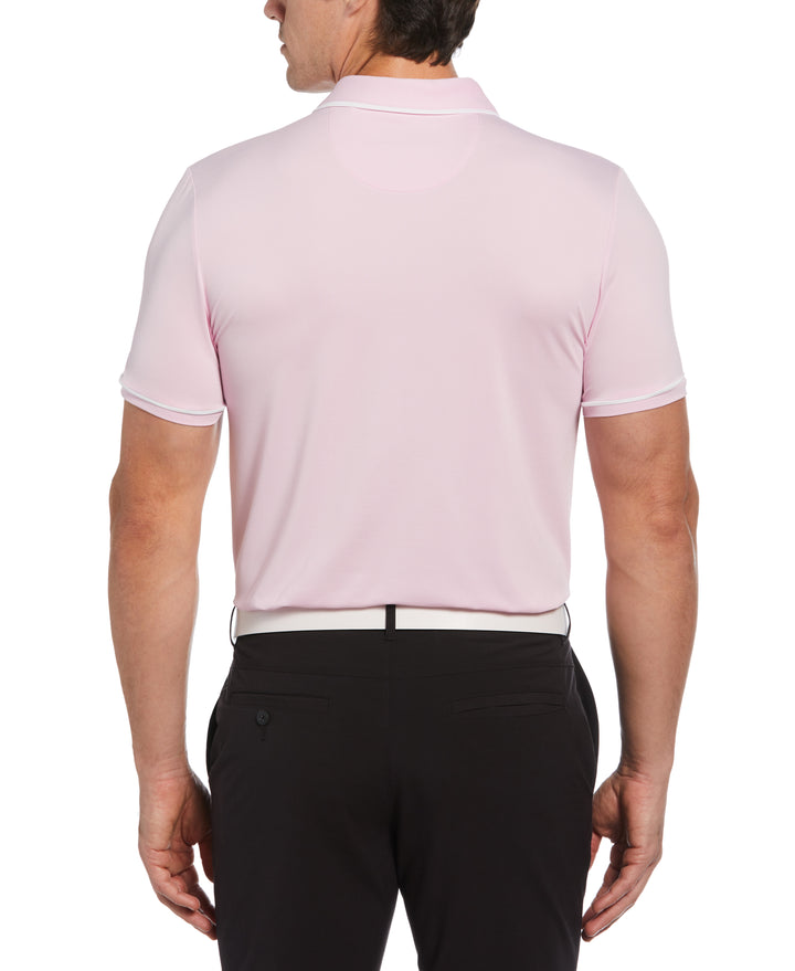 Oversized Pete Tipped Short Sleeve Golf Polo Shirt (Gelato Pink) 