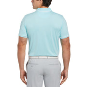 Oversized Pete Tipped Short Sleeve Golf Polo Shirt (Tanager Turquoise) 