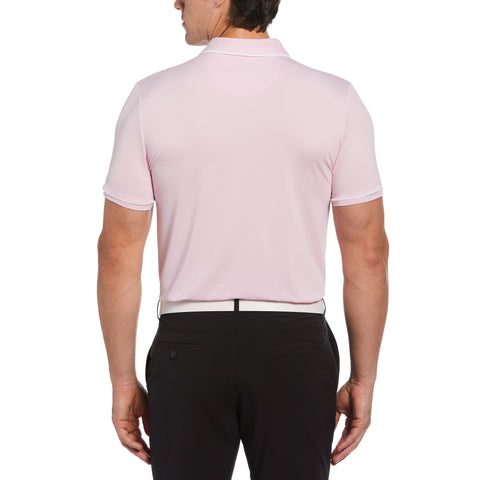Oversized Pete Tipped Short Sleeve Golf Polo Shirt (Gelato Pink) 