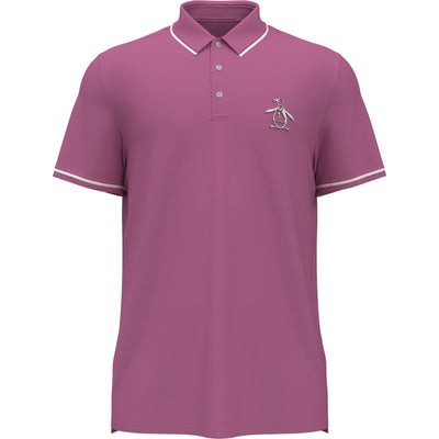 Oversized Pete Tipped Golf Polo Shirt (Rose Bouquet) 