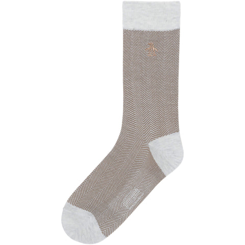Herringbone Dress Sock (Cream) 