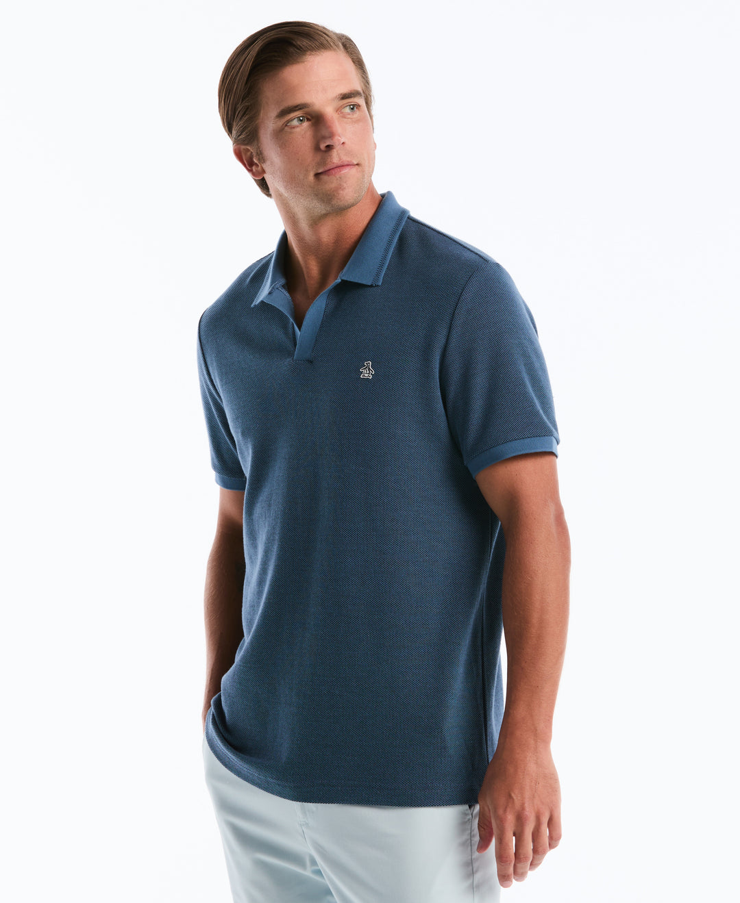 Honeycomb Johnny Jacquard Polo (Copen Blue) 