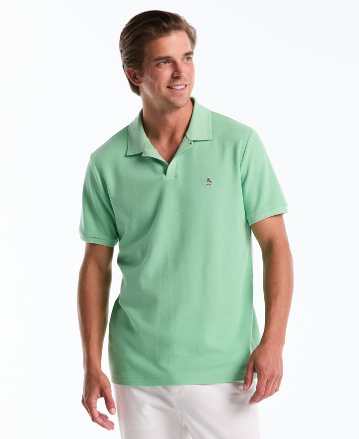 Cotton Jacquard Honeycomb Johnny Polo (Hemlock) 