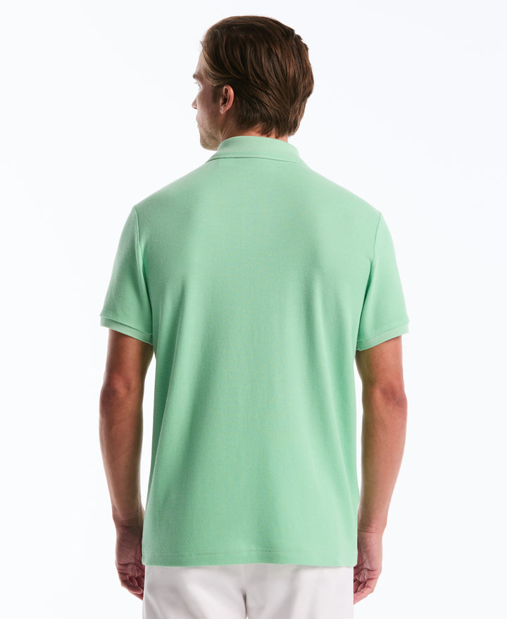 Cotton Jacquard Honeycomb Johnny Polo (Hemlock) 