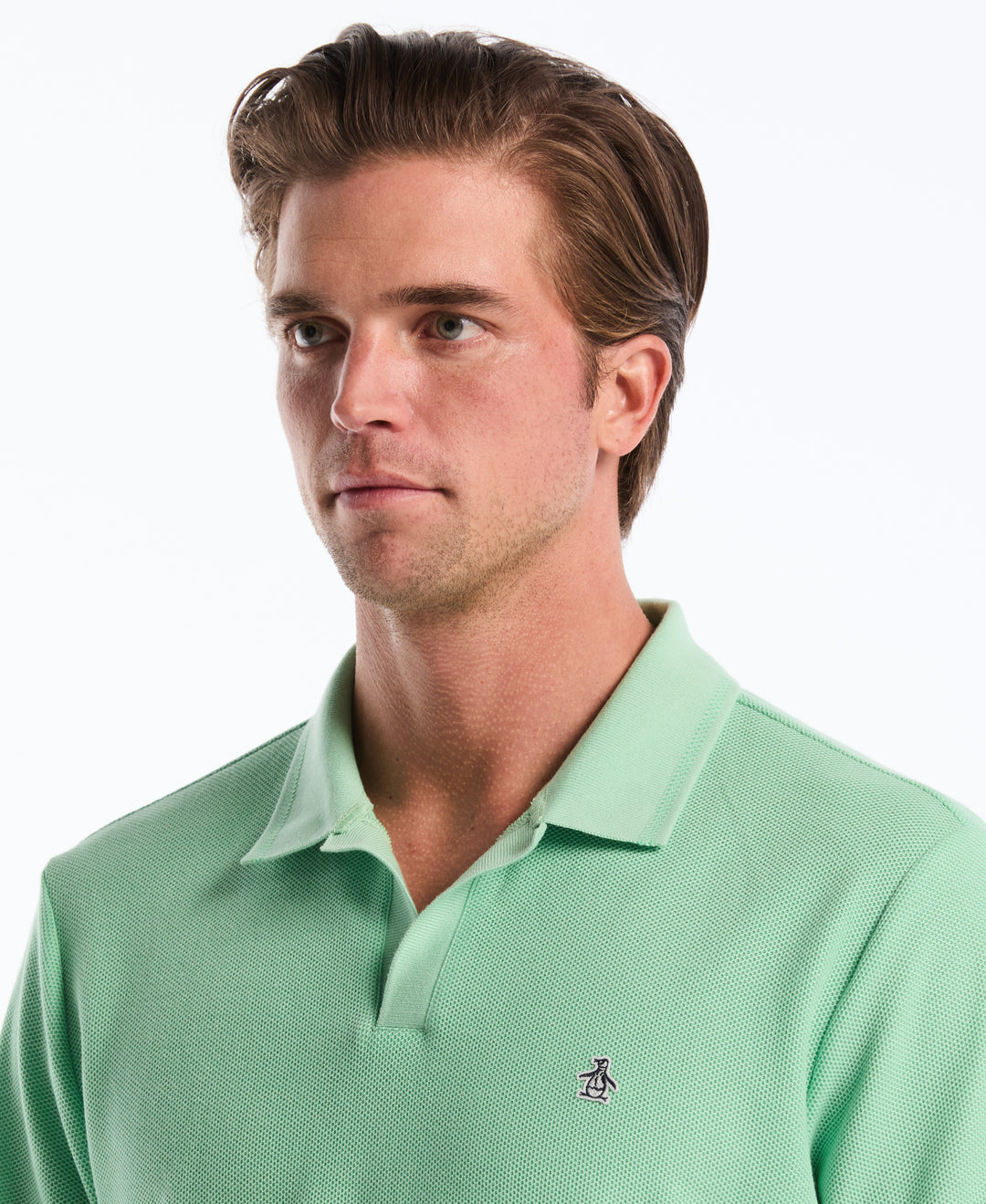 Cotton Jacquard Honeycomb Johnny Polo (Hemlock) 