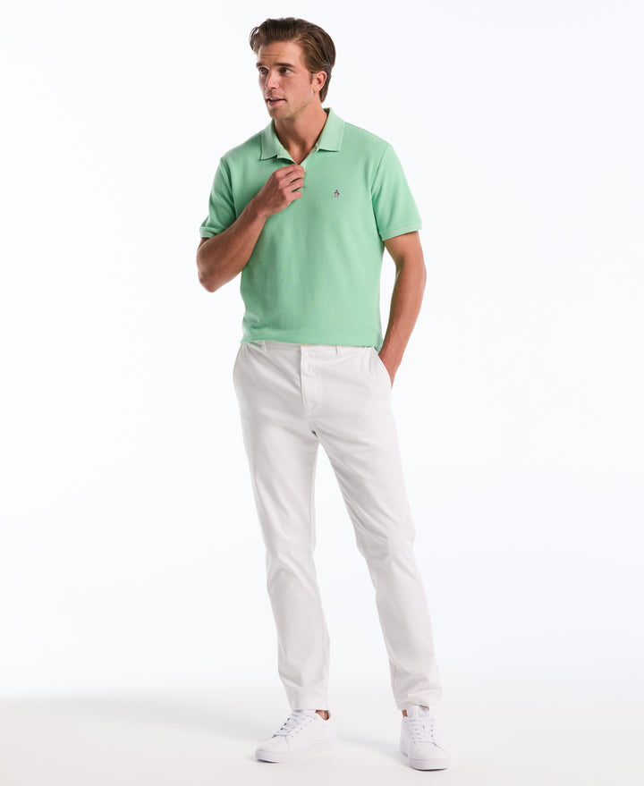 Cotton Jacquard Honeycomb Johnny Polo (Hemlock) 
