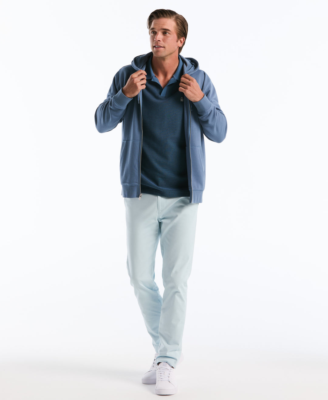 Honeycomb Johnny Jacquard Polo (Copen Blue) 