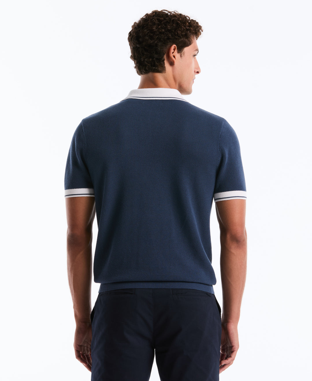 Honeycomb Johnny Collar Sweater Polo-Sweater Polo-Original Penguin