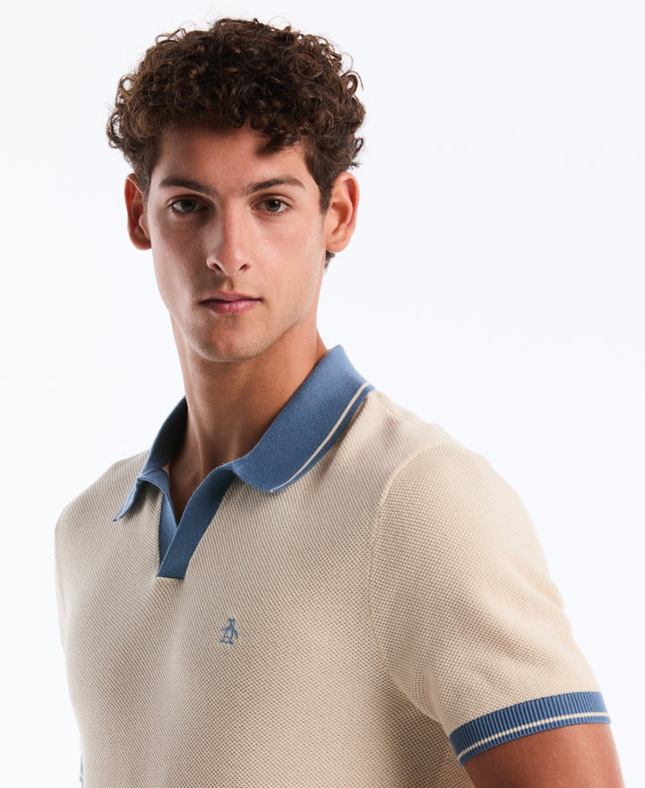 Honeycomb Johnny Collar Sweater Polo-Sweater Polo-Original Penguin