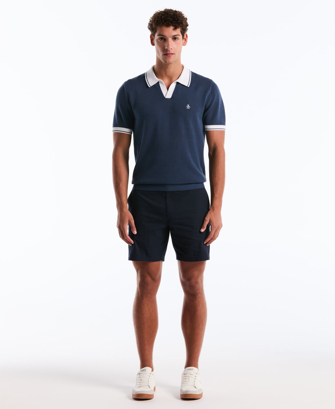 Honeycomb Johnny Collar Sweater Polo-Sweater Polo-Original Penguin