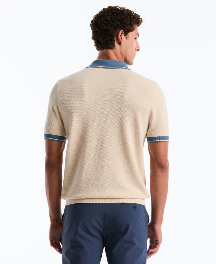 Honeycomb Johnny Collar Sweater Polo-Sweater Polo-Original Penguin