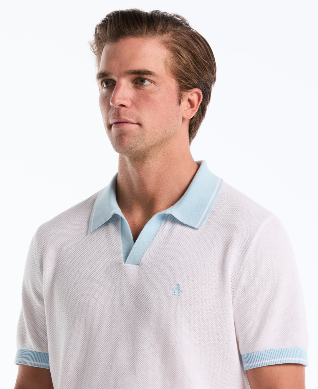 Honeycomb Johnny Collar Sweater Polo-Sweater Polo-Original Penguin
