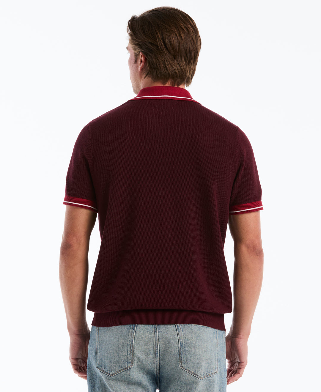 Cotton Honeycomb Sweater Polo (Port Royale) 