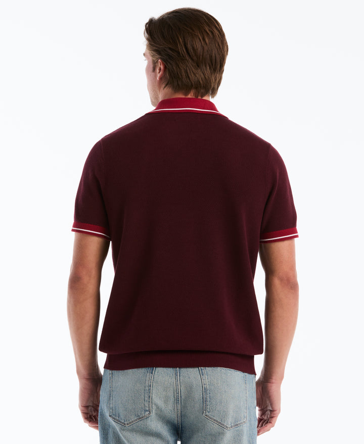 Cotton Honeycomb Sweater Polo (Port Royale) 
