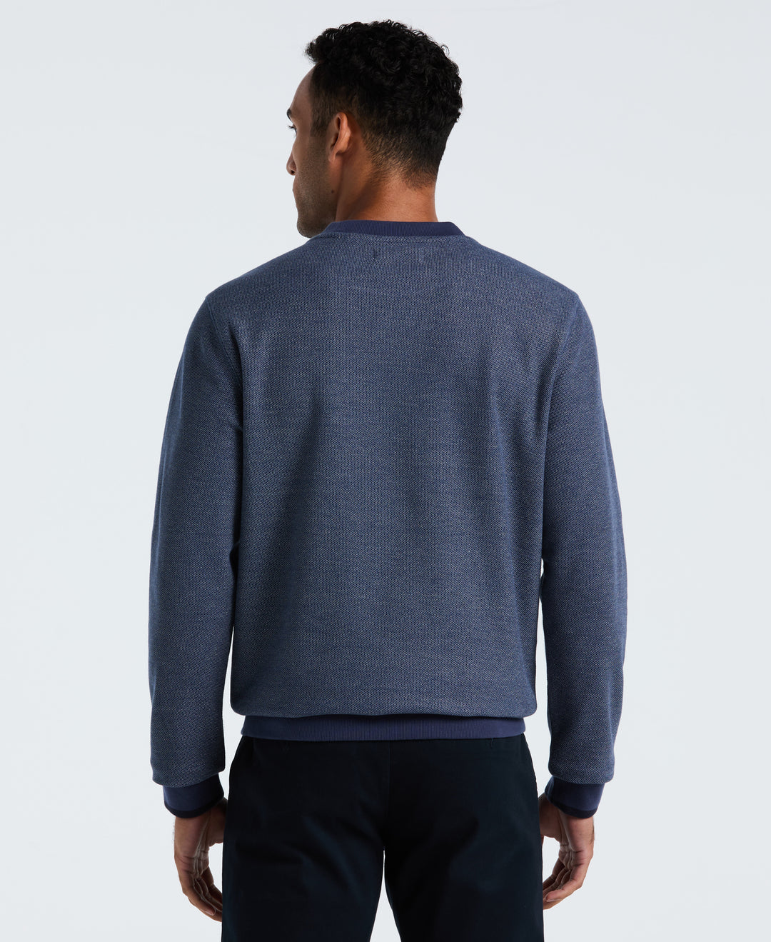Honeycomb Pique Crewneck Sweatshirt (Sargasso Sea) 
