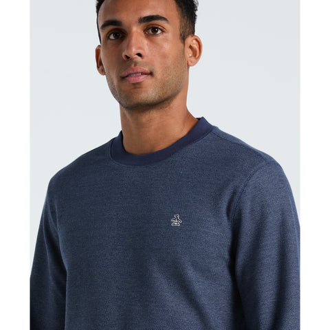 Honeycomb Pique Crewneck Sweatshirt (Sargasso Sea) 
