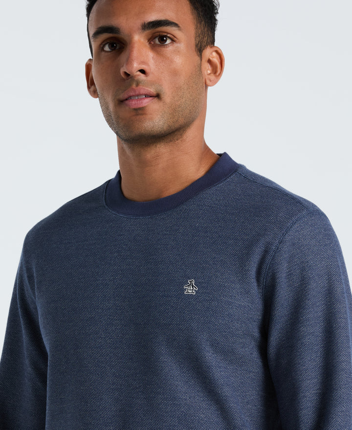 Honeycomb Pique Crewneck Sweatshirt (Sargasso Sea) 