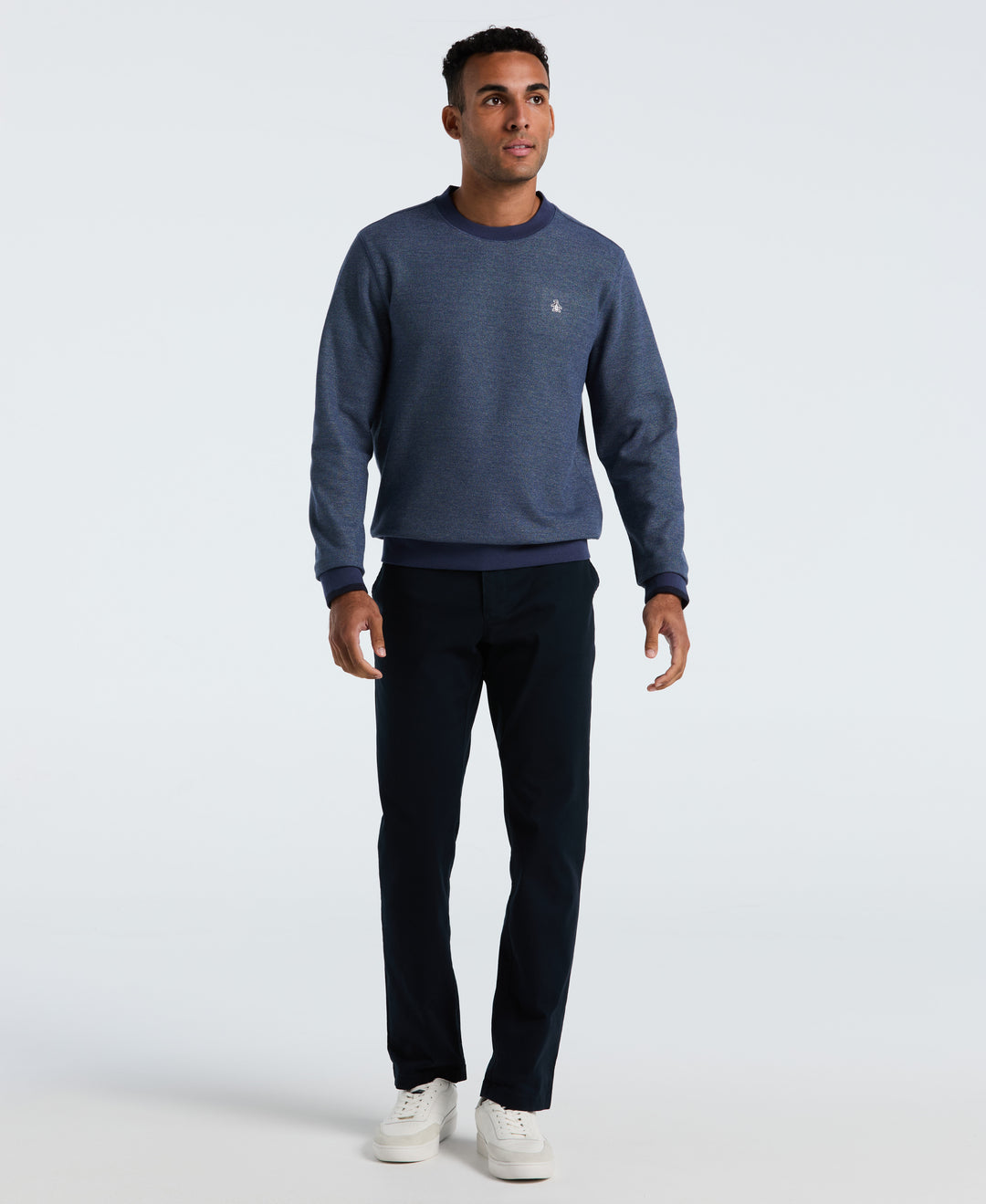 Honeycomb Pique Crewneck Sweatshirt (Sargasso Sea) 