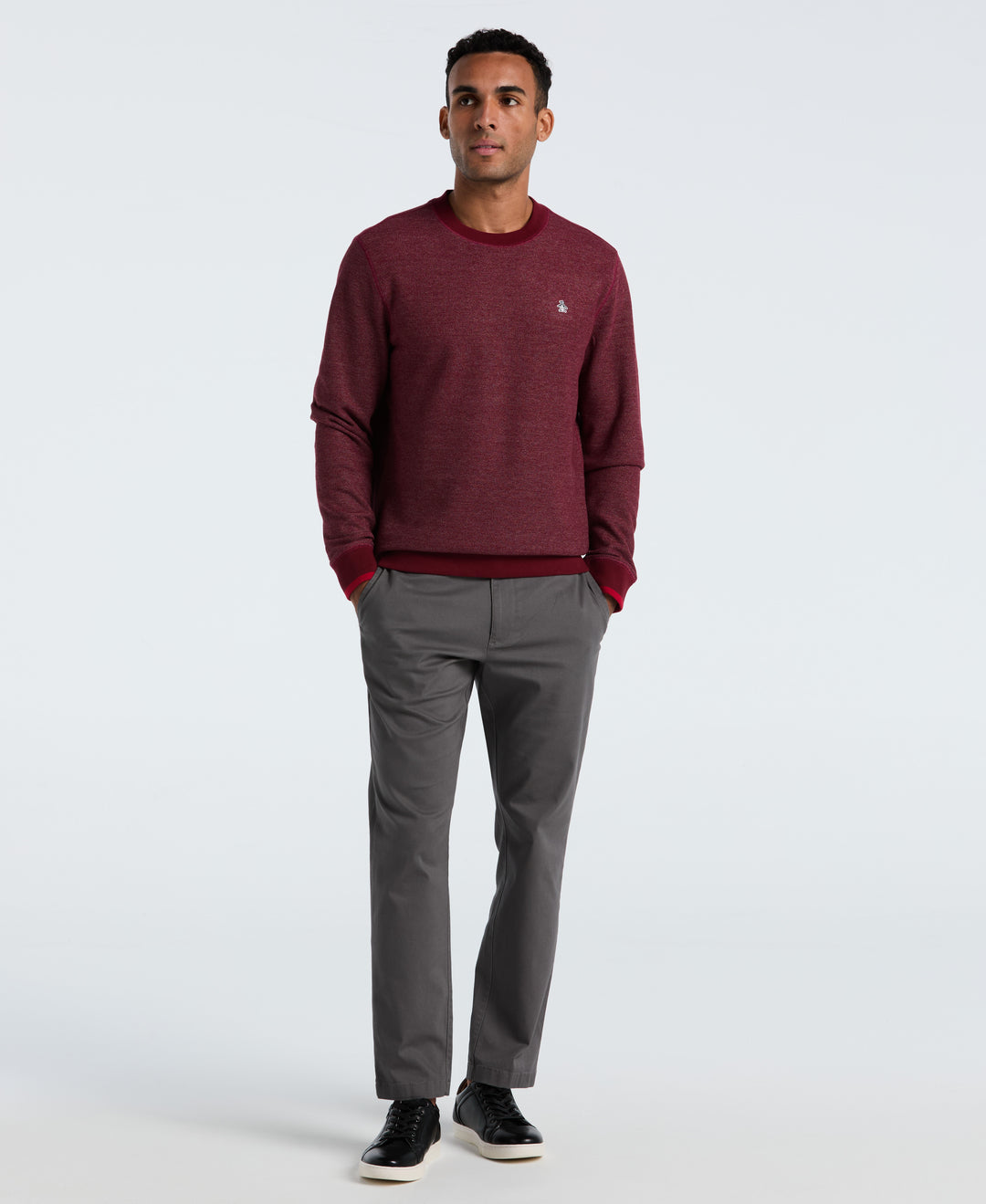 Honeycomb Pique Sweatshirt (Cabernet) 